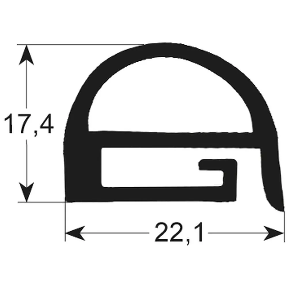 DOOR GASKET 1320x650 mm, R090510000