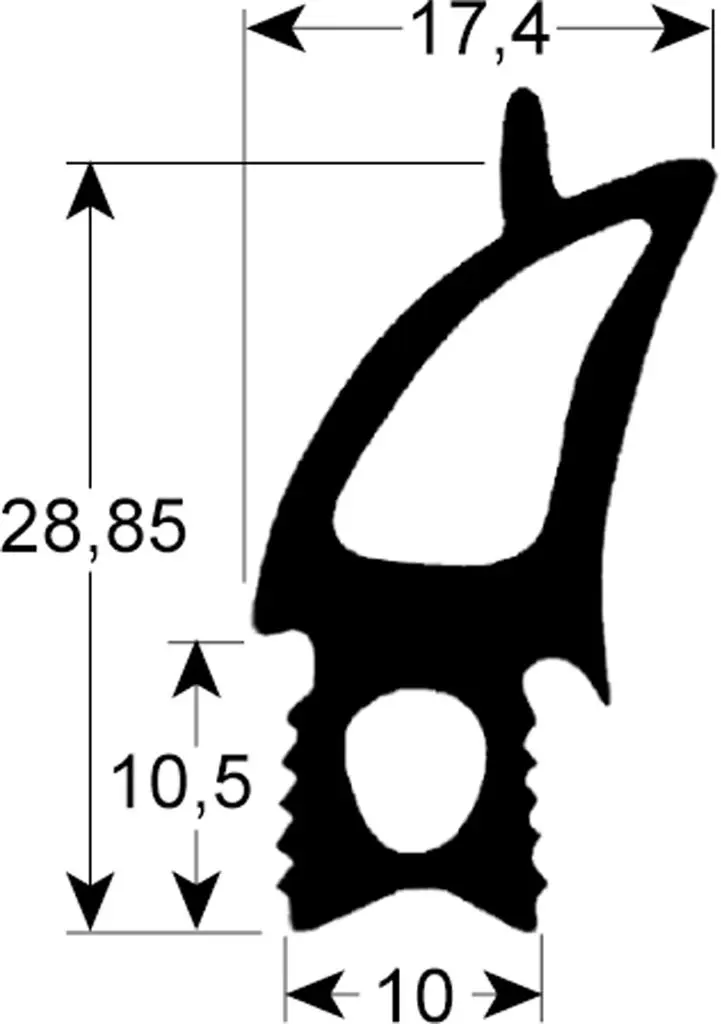DOOR GASKET FOR OVEN 775x680 mm, 12041578
